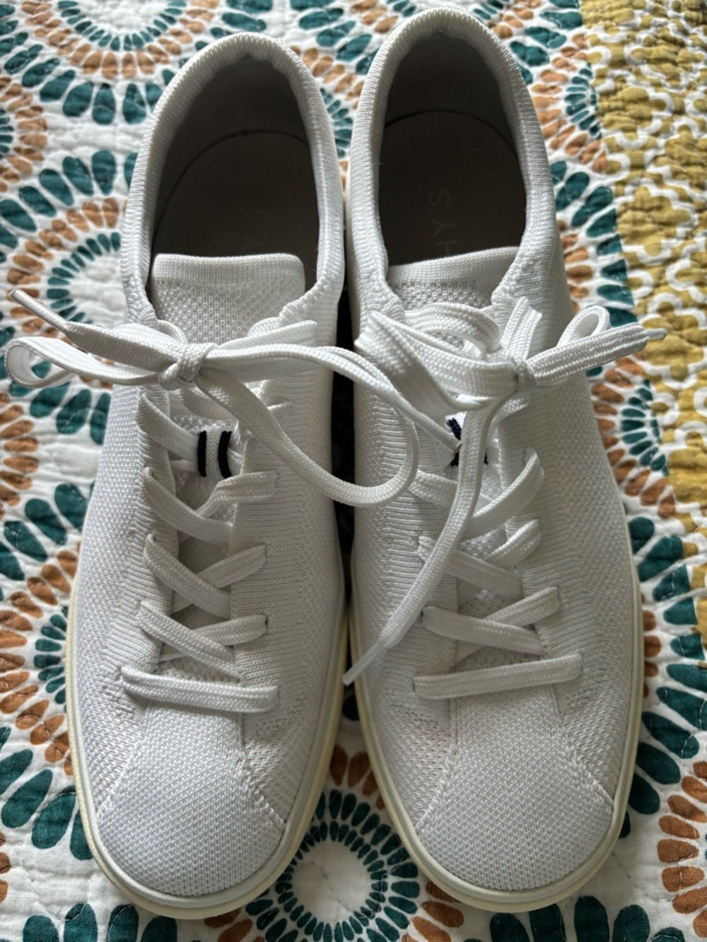 Rothy's White Knit Lace-Up Sneakers
